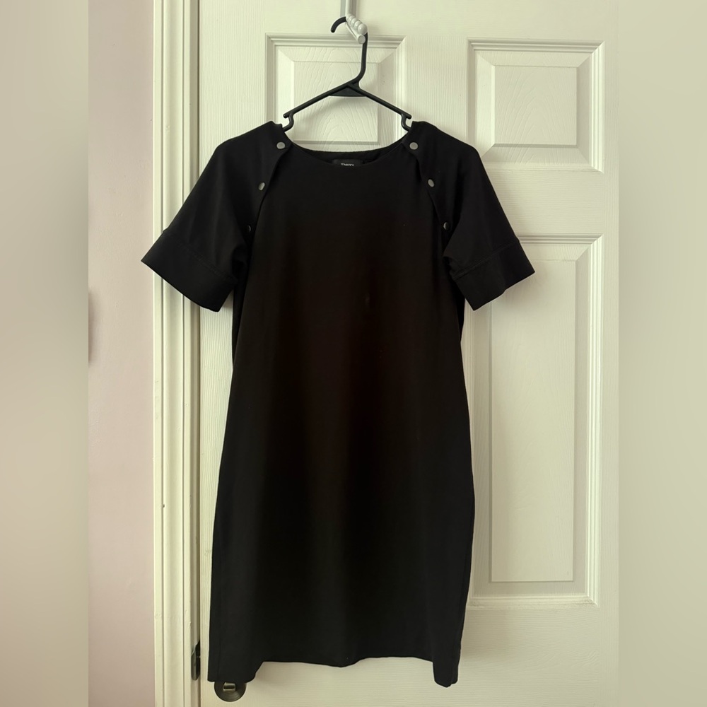 Theory Black Embellished Sheath Mini Dress